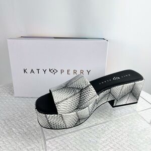 Katy Perry Snakeskin ‘BUSY BEE SLIP-ON’ Platform Slides | 10M | NEW!